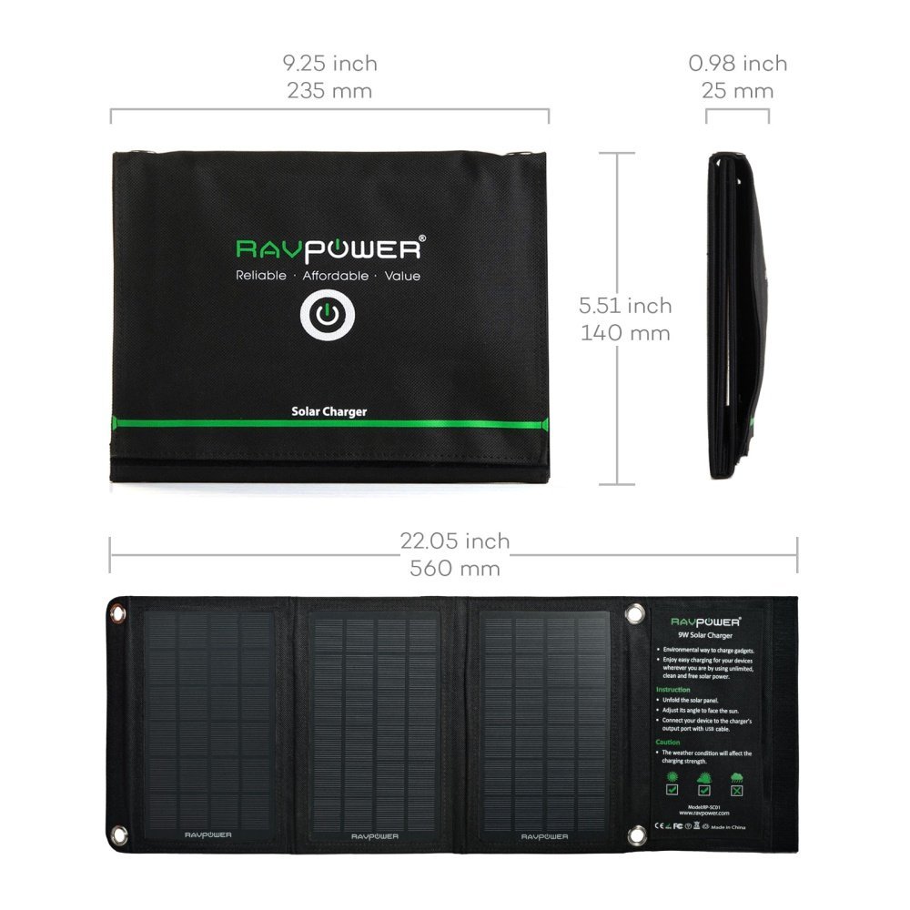 chargeur solaire ravpower
